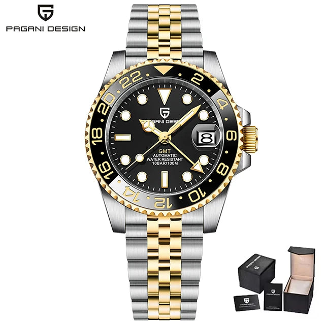 PAGANI DESIGN GTM Mechanical Watch 40mm Mens Wristwatch Top Brand 1662 Automatic Watches 100M Waterproof Clock Relogio Masculino