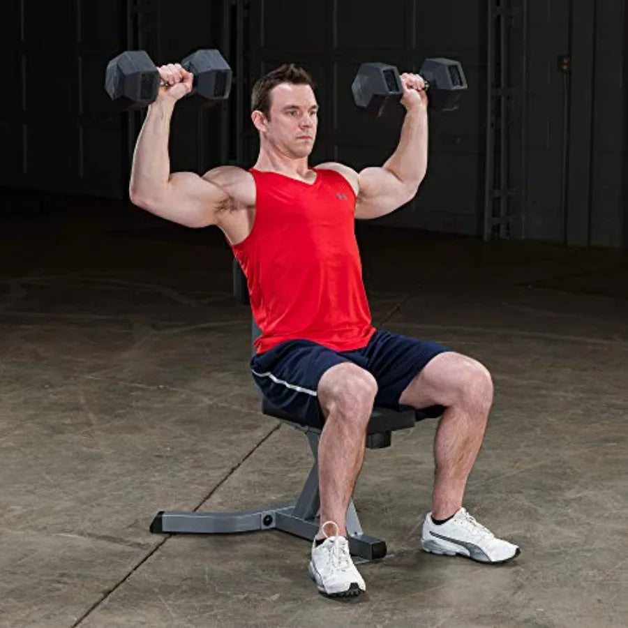 Utility Stool for Seated Curls with Dumbbells and Barbells Home and Commercial Gym Grey/Black