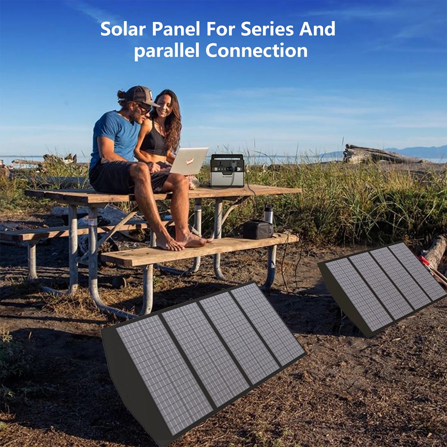 ALLPOWERS Foldable Solar Cell Solar Charger 100W 140W 200W Portable Solar Panel for Powerstation, Boat, Roof, Garden, Camping