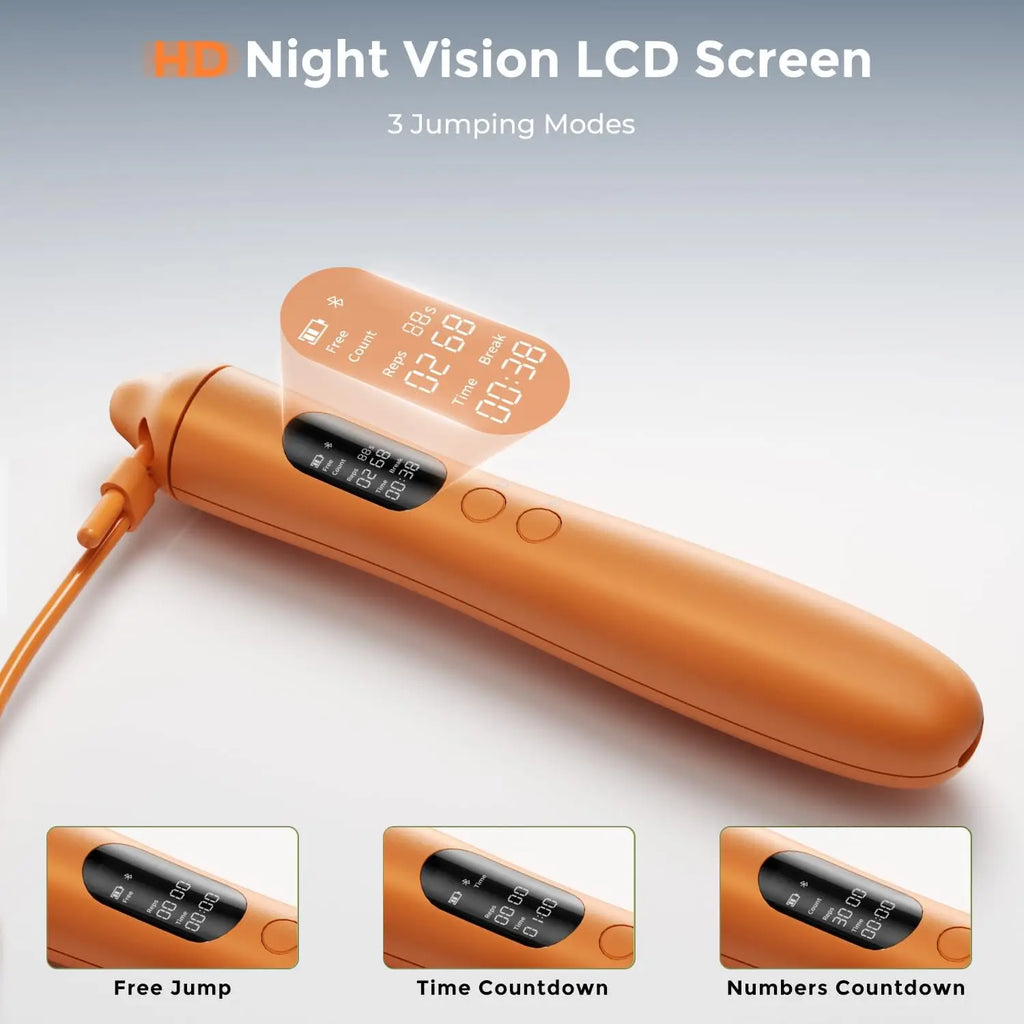 Smart Jump Rope with Gyroscope, Wireless App Tracking for Fitness Games at Home or Gym