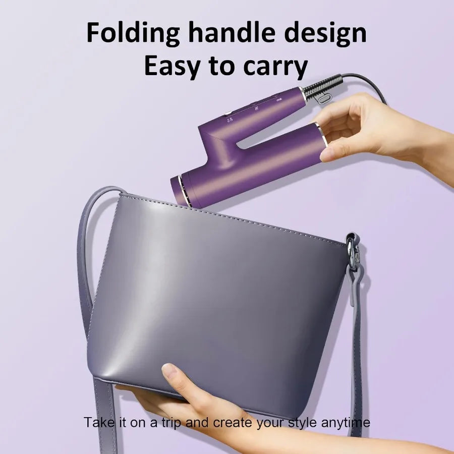 High Speed Plasma Ion Hair Dryer with Diffuser Professional Blow Dryer 130000 RPM Brushless Motor for Fast Drying 1500W 3Temps