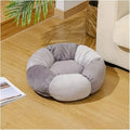 Medium Round Washable Dog and Cat Bed, 40x40cm Cushioned Mat for Warm Sleep, Gray 60cm Nesting Pet Bed