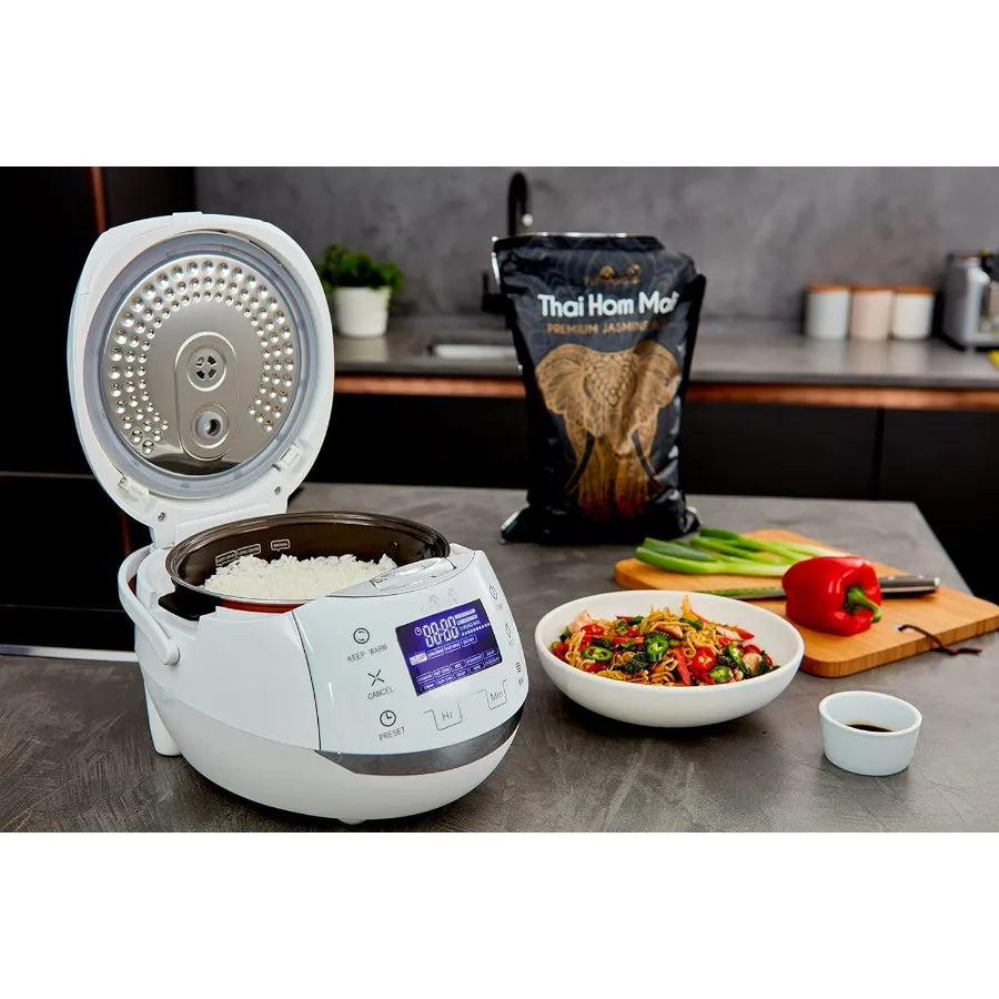Sakura Rice Cooker with Ceramic Bowl and Advanced Fuzzy Logic 8 Cup 1.5 Litre 6 Rice Cook Functions 6 Multicook Functions Motou