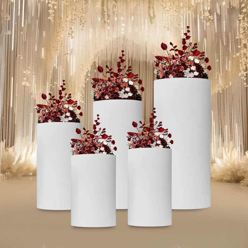 5Pcs Cylindrical Dessert Display Stands, Wedding Event Cake Stand Set Cake Display Cylinder,Round Display Stand for Decorations