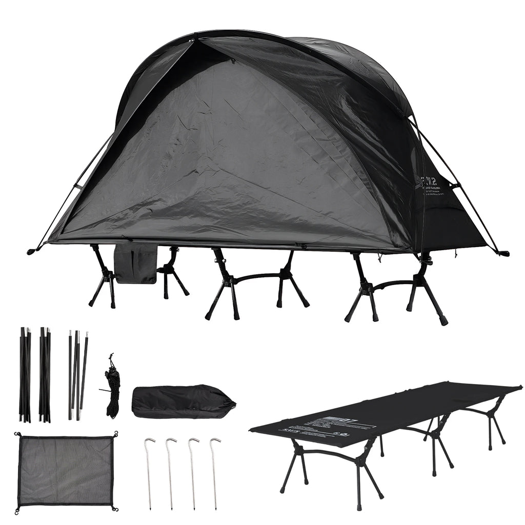 3 Piece Set Marching Bed Outdoor Portable Tent with Storage Bag Portable Off Ground Elevated Tent Fit Camp Backpacking Hiking