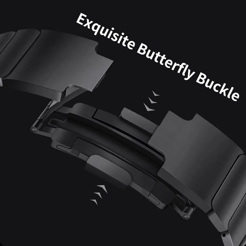 Luxury Titanium Bracelet for Apple Watch Ultra 2 Band 49mm 45mm 44mm 46mm Business Strap for IWatch Series 10 9 8 7 6 5 4 Se 3 2