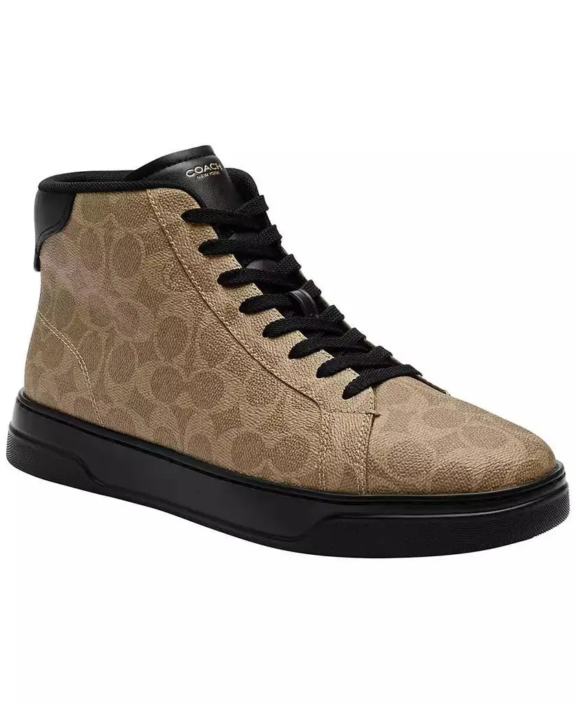 COACH | Men's High Line High-Top Signature Canvas Round Toe Sneakers