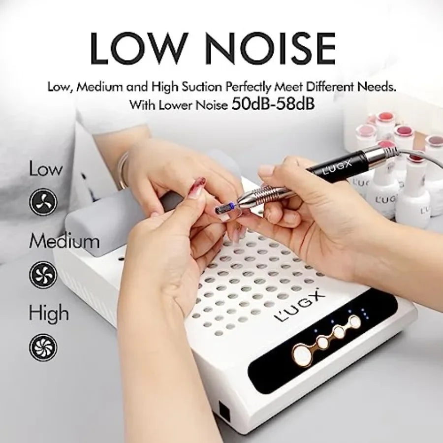 Rechargeable Nail Dust Collector with 35000RPM Brushless Nail Drill for Professional Nail Art Studio and Home Use HighSpeed Pre