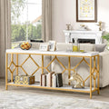 71 Inch Extra Long Sofa Table, Narrow Long Sofa Console Tables Behind Couch Table with Open Storage Shelf