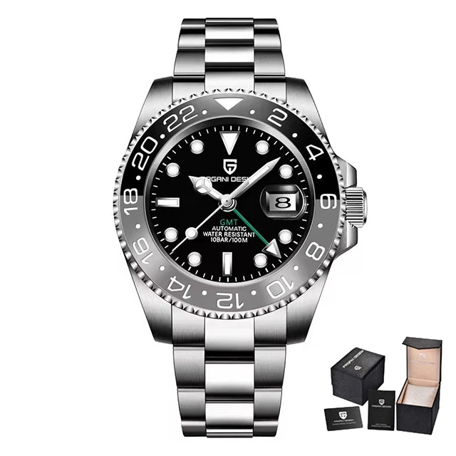 PAGANI DESIGN GTM Mechanical Watch 40mm Mens Wristwatch Top Brand 1662 Automatic Watches 100M Waterproof Clock Relogio Masculino