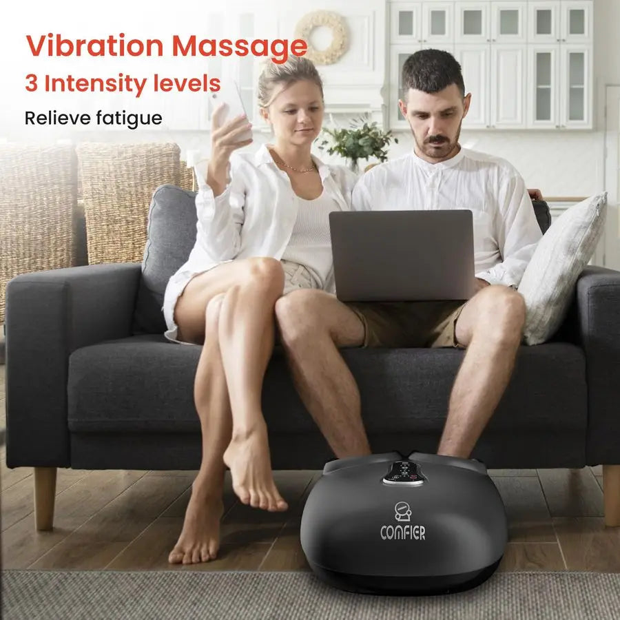 Shiatsu Foot Massager with Heat, Kneading Rolling,Vibration, Compression,Remote Control,Foot Massage for Neuropathy,Plantar Fasc