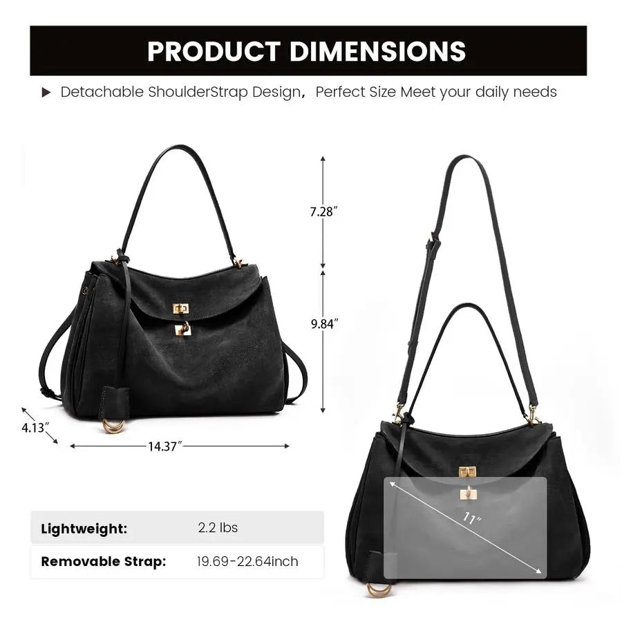Leather Tote Bag for Women Fashion Shoulder Handbag Ladies Tophandle Satchel Purse for Ladies