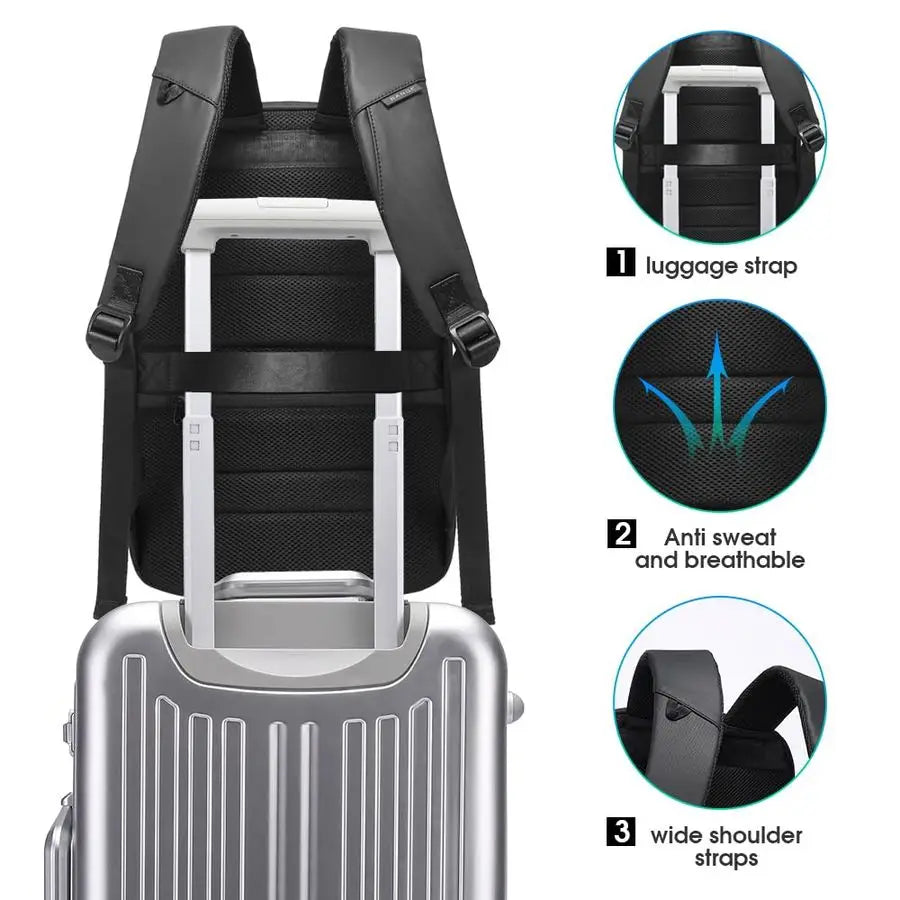 Business Backpack,Laptop Backpack with USB Charging Port, Slim Business Backpacks Fit for 15.6 INCH,Men Traveling Backpackfor Me