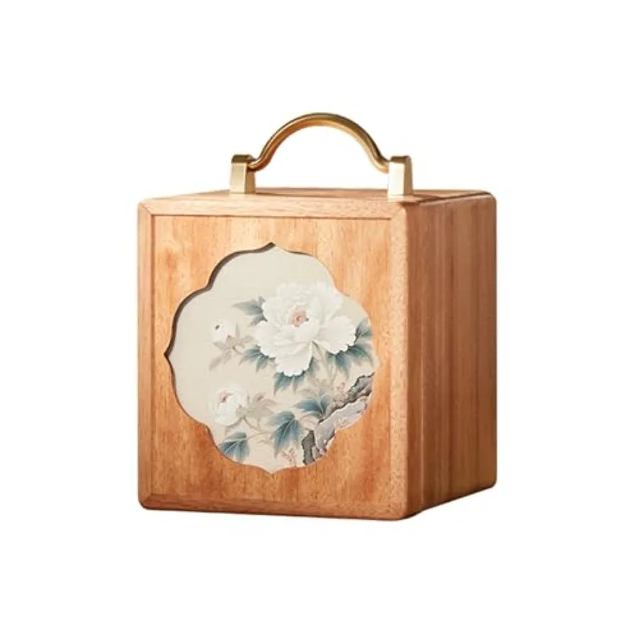 Wooden Jewelry Box for Women Walnut Wooden Jewelry Box with handle 4-Tier Jewelry Organizer for Rings Necklaces