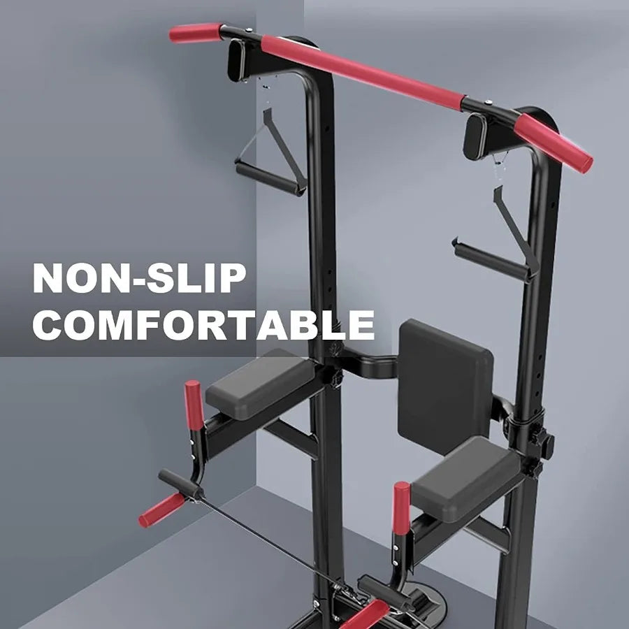 Power Tower Pull Up Bar Station for Free Standing & Dip Standing with Adjustable Height for Home Gym Multi-Function Training