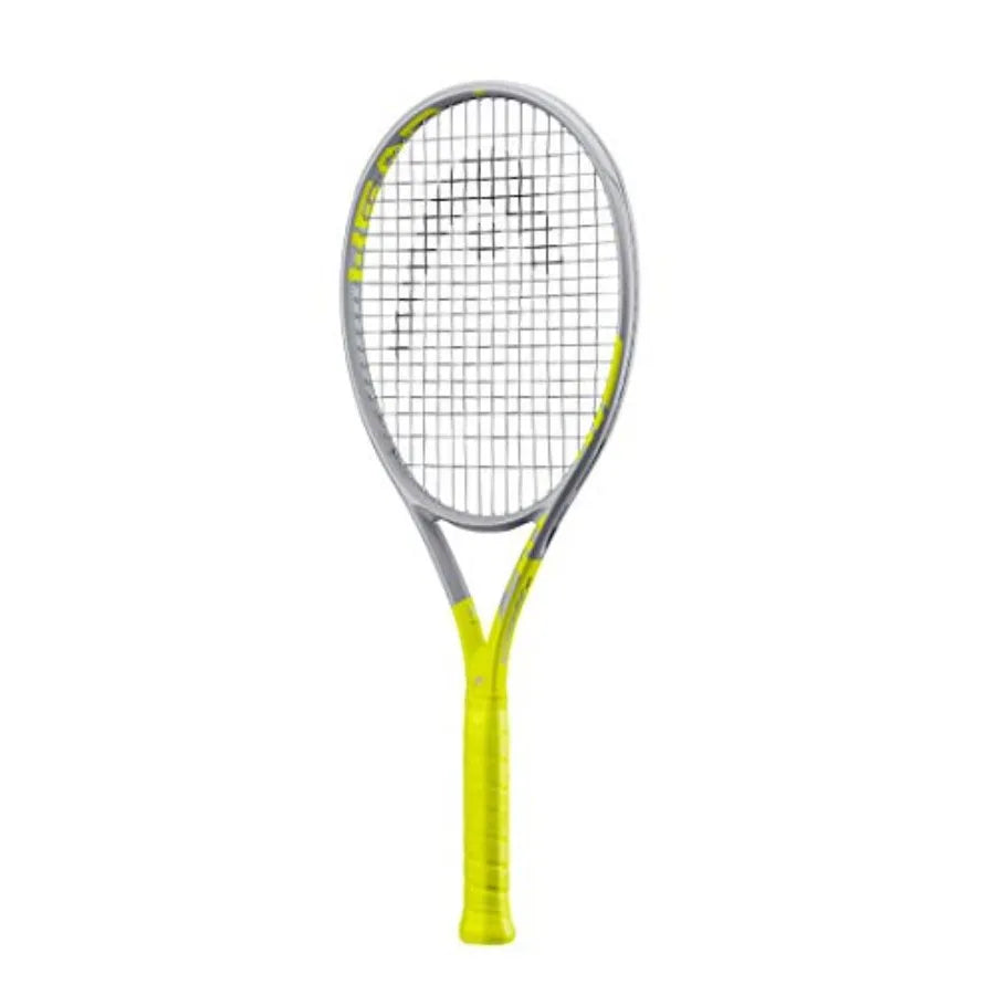 Graphene 360+ Extreme MP Tennis Racquets - Strung Mid Tension with Velocity 16 Guage Graphite Frame Black and Silver High Power