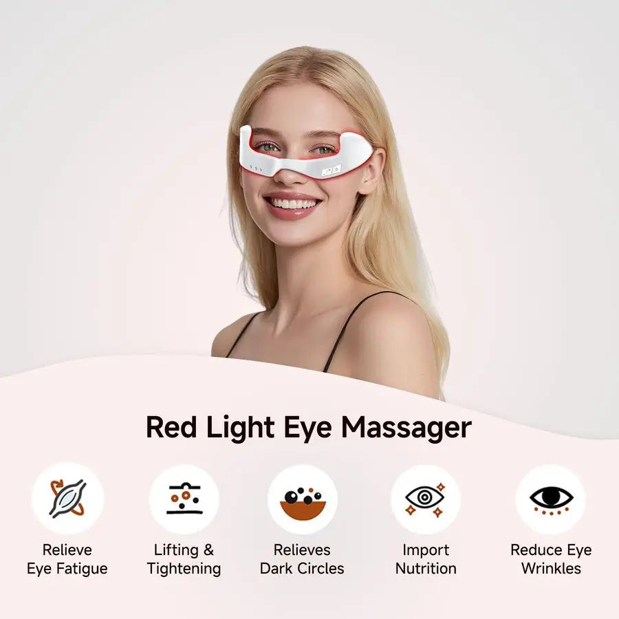 Light Therapy Eye Massager with Microcurrent 3D Contour Design for Dark Circles, Puffiness, Eye Bags amp Wrinkles Under Eye Trea