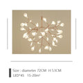 Nordic Circular Living Room Kitchen Corridor Postmodern Chandelier Tree Branch Design Firefly Light LED Light