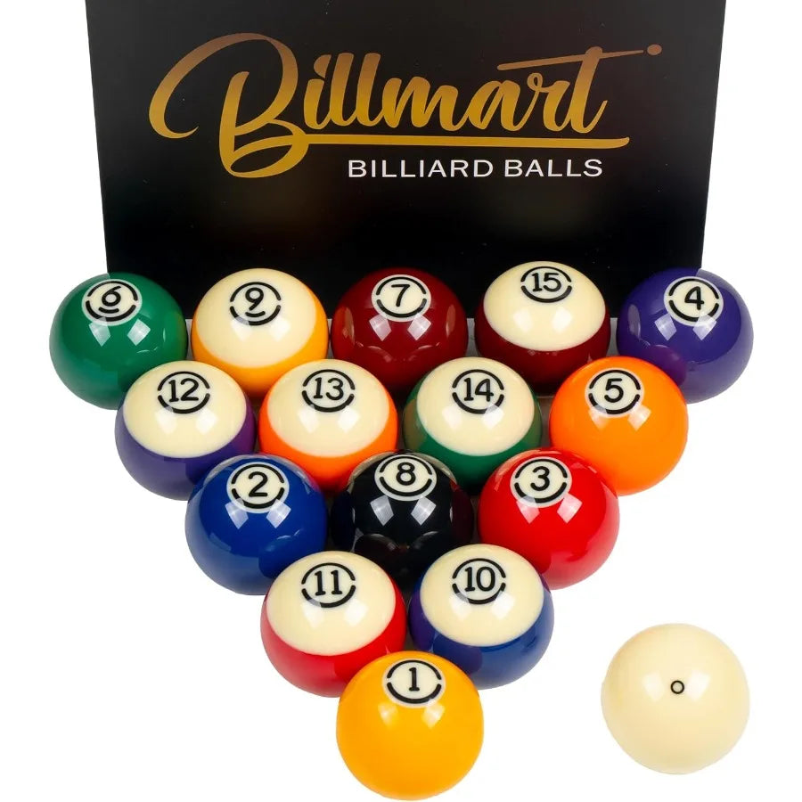 Premium Billiard Balls Pool Table Accessories 2-1/4 Regulation Size 16 Pool Balls Billiard Set