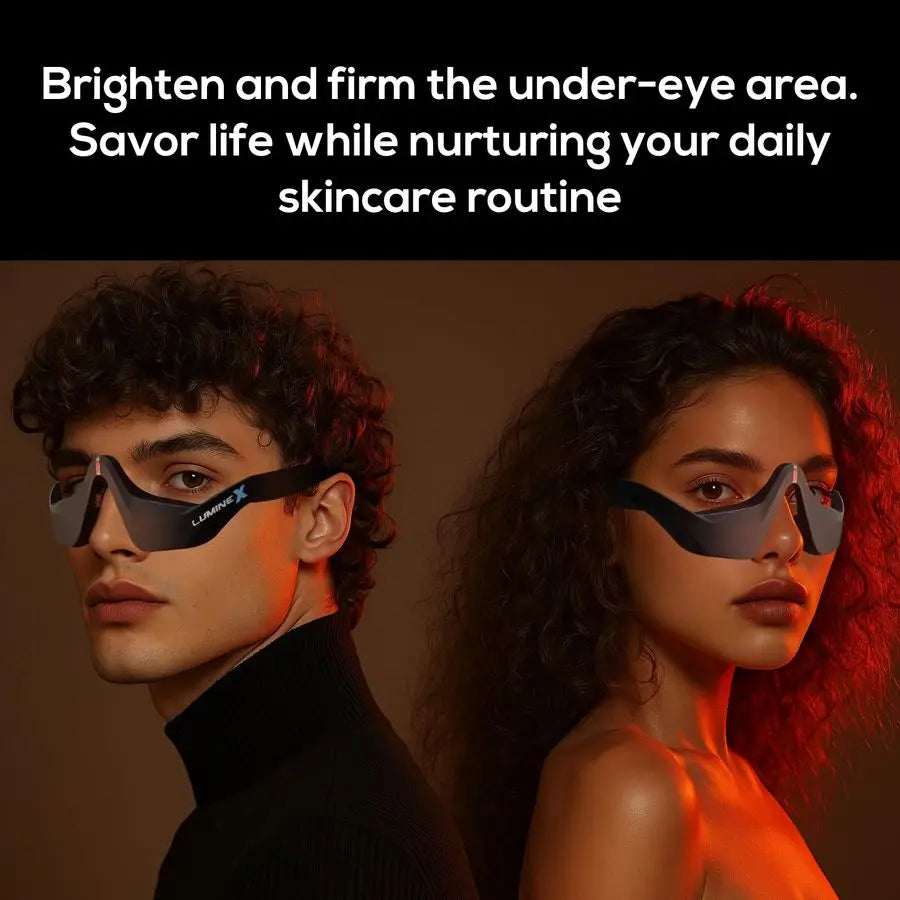 Red Light Therapy Device, amp Microcurrent Eye Massager, Puffiness, Eye Bags Red Light Therapy Glasses for Reducing Wrinkles and