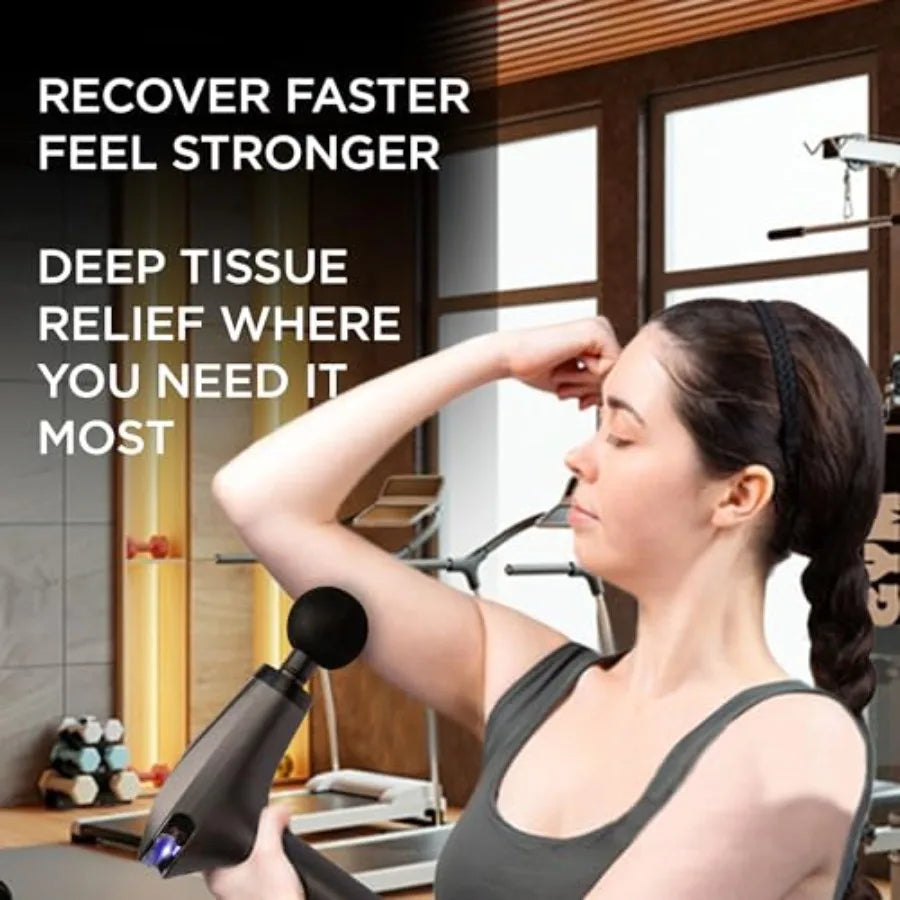 Massage Gun Deep Tissue Percussion Massager for Back and Neck Pain Relief Portable Handheld Muscle Massage Guns Travel-Friendly