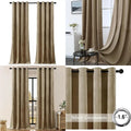 Luxury Taupe Velvet Curtains with Grommet, Light Blocking, 52x108, 2-Panel Set for Privacy in Home Office/Dining/Hall