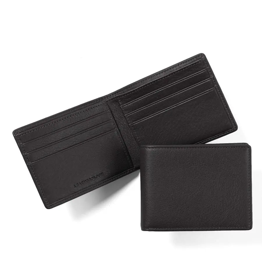 Bifold Wallet for Men Slim Front Pocket Wallet with 6 Card Slots, Bill Compartment amp 2 Interior Pockets Minimalist Leather Wal
