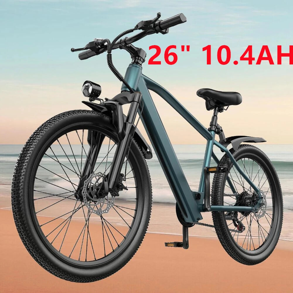 26" 24" Electric Motorcycles Mountain E Bike for Adults, 625W Peak Motor Ebike 23.9Mph 33Miles 10.4AH 13.5AH Electric Bicycle