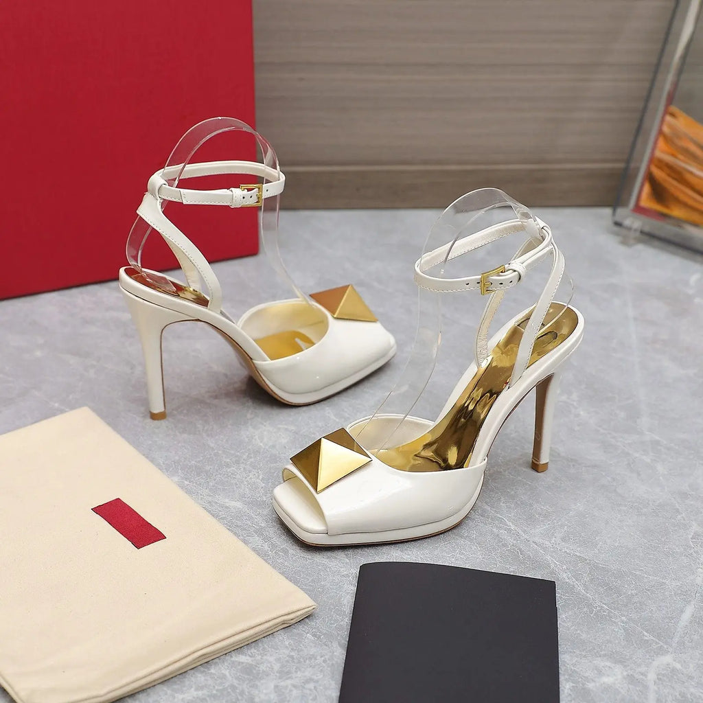 Women's Comfortable High Heels | Soft Insole Pointed Toe Pumps | Patent Leather Elegant Shoes for Office Party