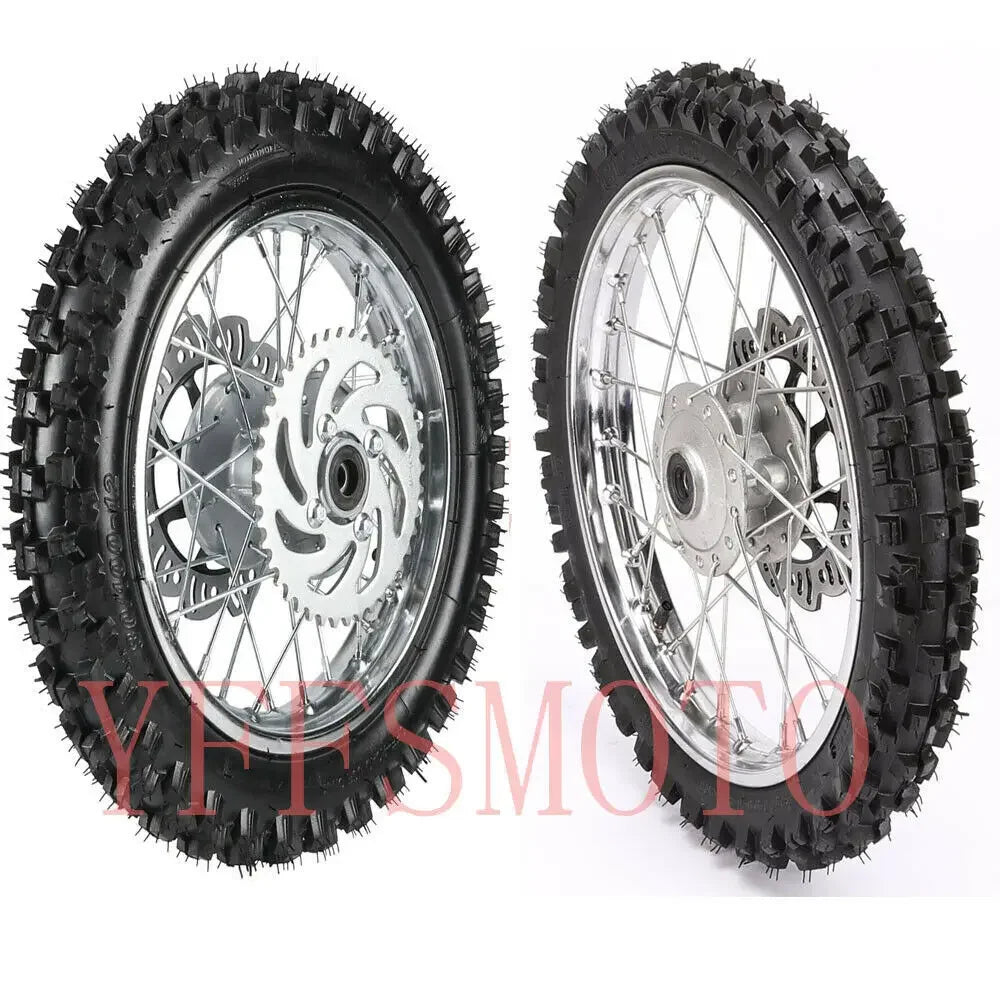 2.50-10'' 12/14''/16/ 17'' Rim Wheel Tire Tyre Disc/Drum Brake for Pit Dirt Bike 70cc 90cc 110cc 150cc 160cc Petrol scooter