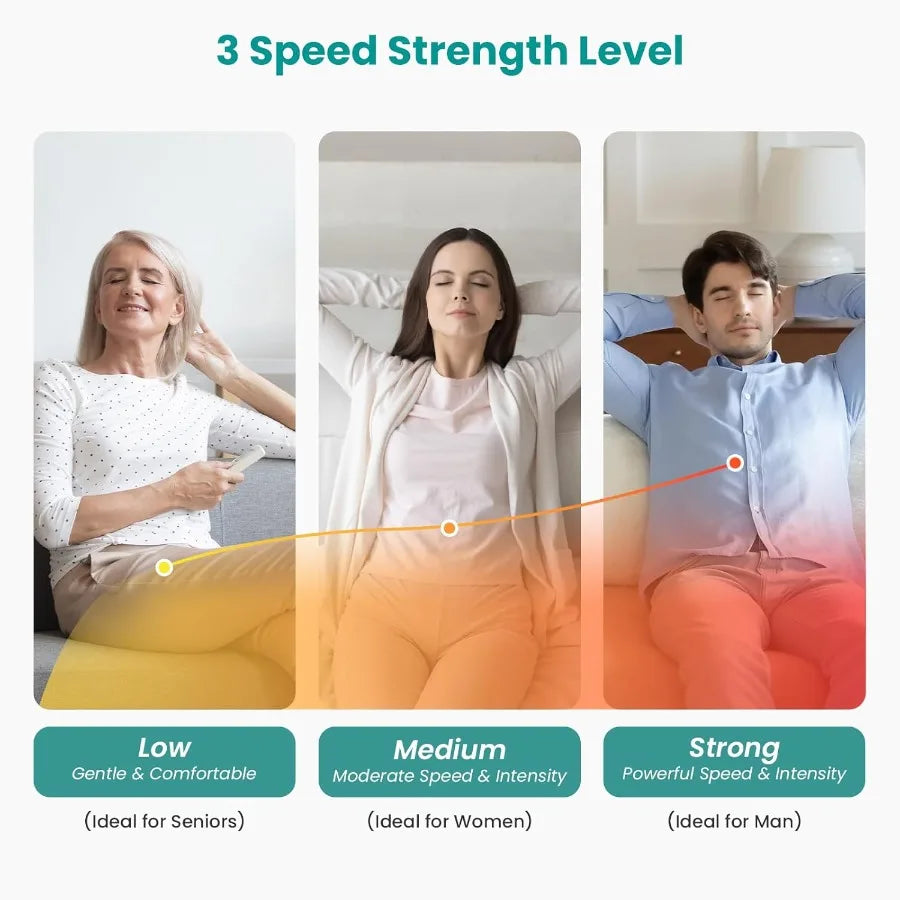 Nekteck Shiatsu Neck Massager for Pain Relief Deep Tissue with Heat 3D Kneading Massage Pillow Back Shoulder Massagerfor Body M