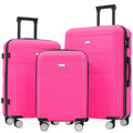 Hardshell Luggage Sets 3 Piece Double Spinner Wheels Suitcase with Handle Password Lock, Lightweight 20"+24"+28" Luggages