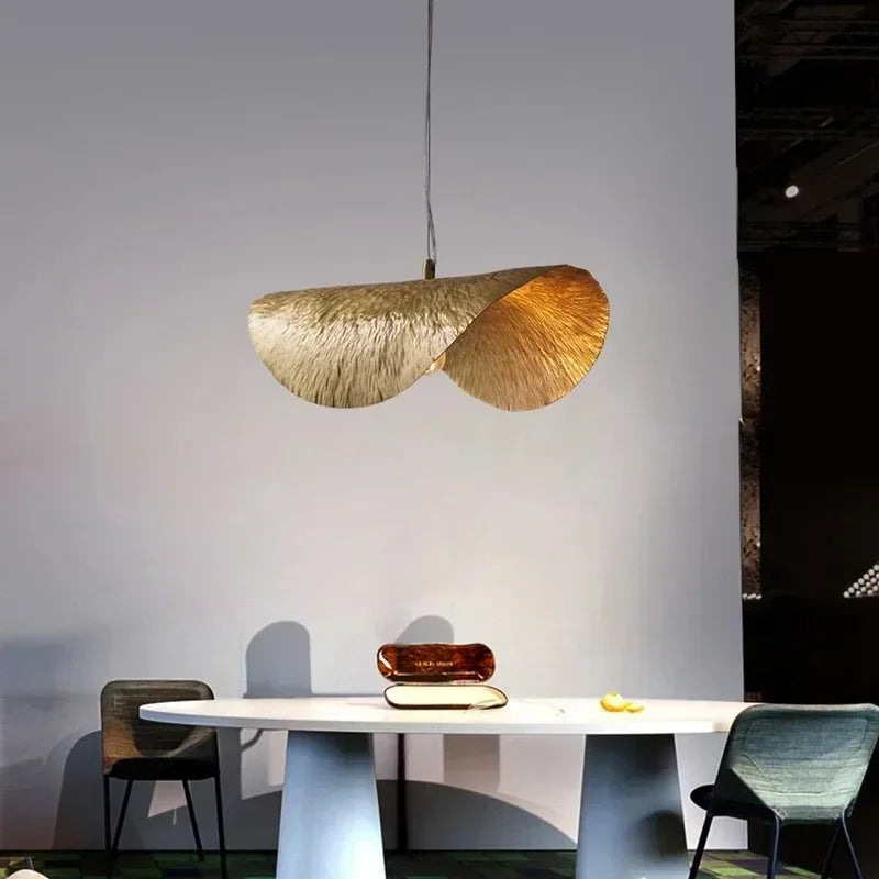 Nordic Gervasoni All Copper Pendant Lamp Creative Living Room Coffee Shop Dining Room Decoration Lotus Leaf Lamp