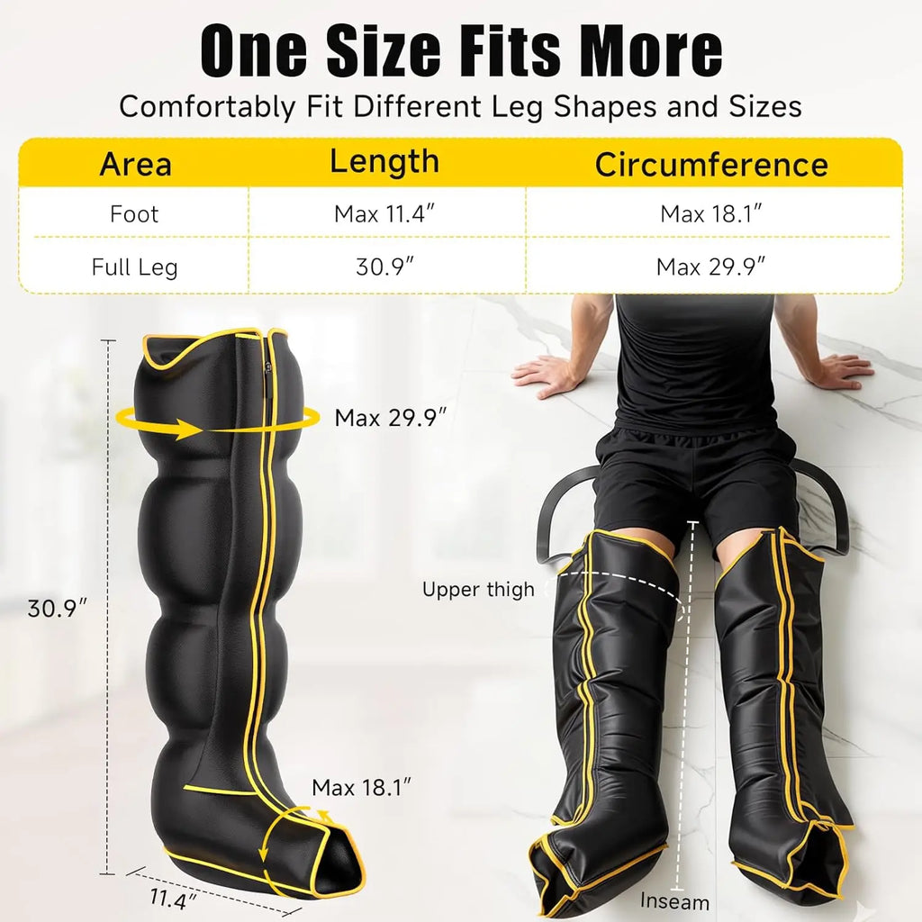 Professional Sequential Air Compression Leg Massager for Circulation, Pain Relief, and Fast Recovery - Ideal Gift