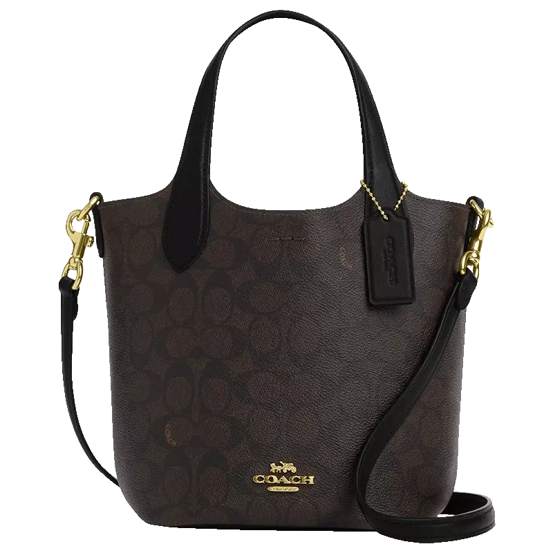 Coach Hanna Bucket Bag In Signature Canvas Crossbody Bags For Women Ladies Handbag Casual Purses