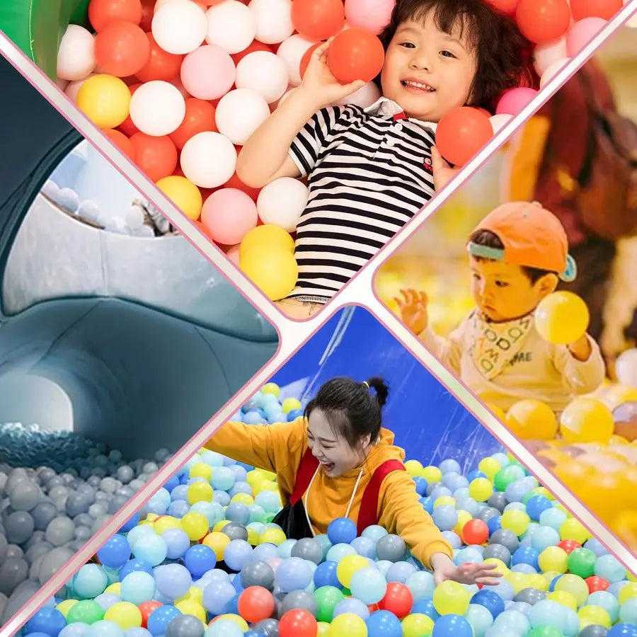 Pit Balls for Kids, Pool Toys Thicken Soft Plastic Balls for Ball Pit BPA Free Toddler Toyr White Clear and Pink 500pcs
