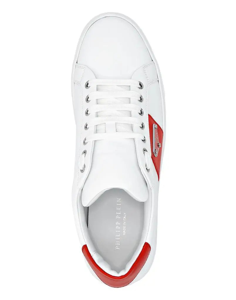 Philipp Plein Men's Low-Top Triangular Design Fashion Sneakers Casual Comfortable Shoes