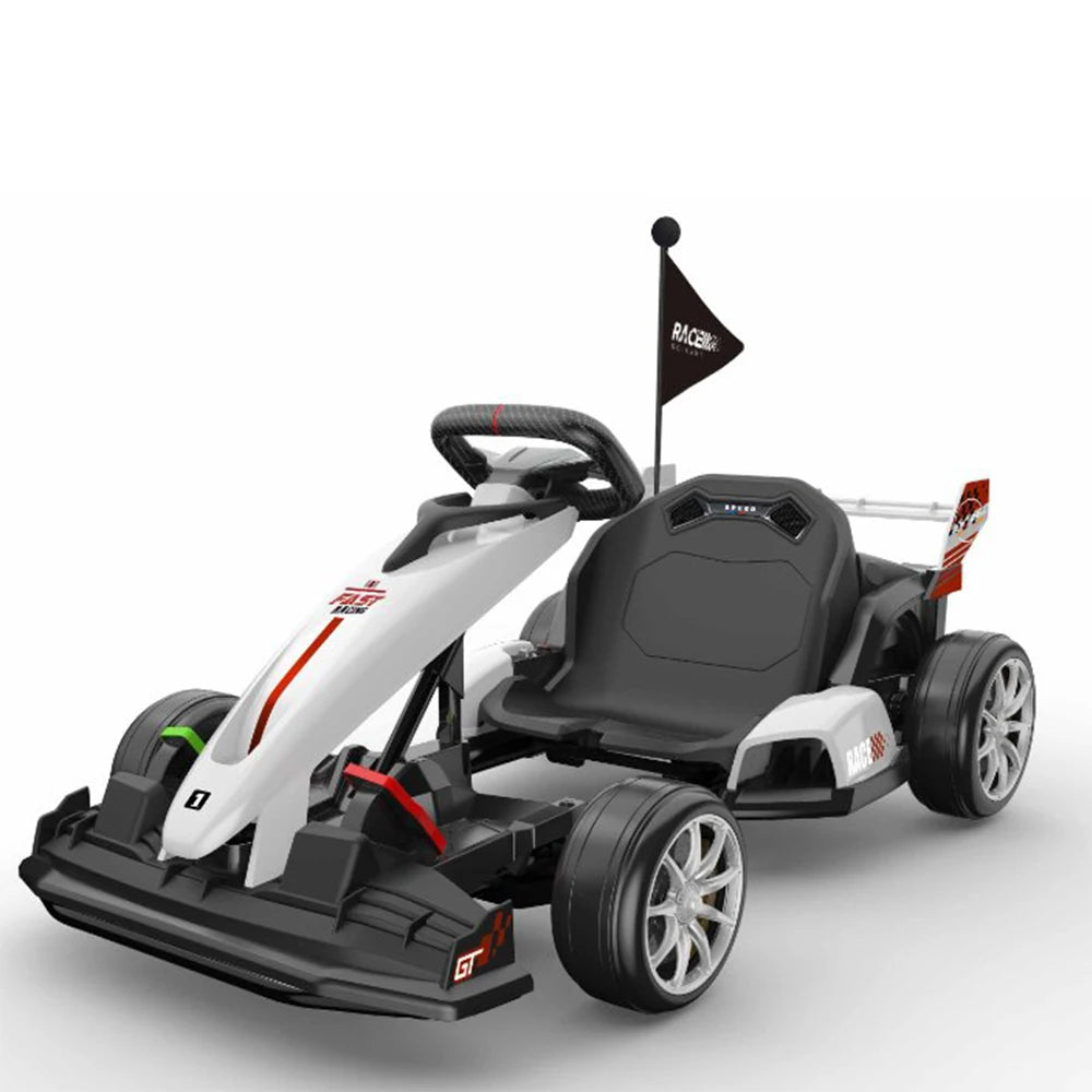 Electric Go Kart for Kids Electric Drift Kart Outdoor Race Toy 24V Ride On Toy Drifting Car with 2x200W Motors for 6+ Years Old