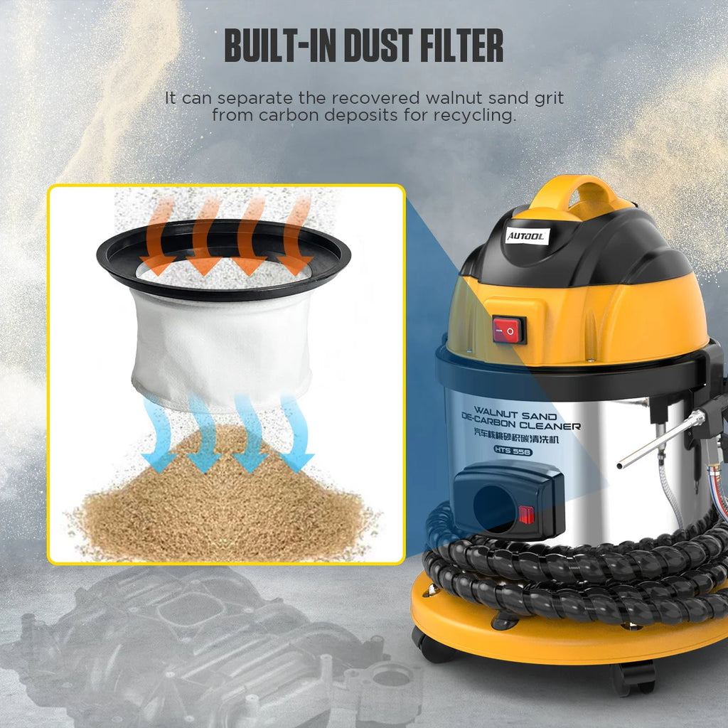 AUTOOL HTS558  Engine Carbon Deposition Cleaner Intake Pipe Valve Cleaning Machine Decarbonizing Automotive Decarbon Wash