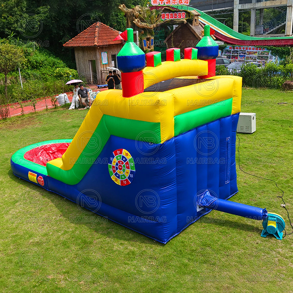 NAIRBAG Giant Commercial Pvc Inflatable Castle Bounce House Water Slide For Kids Party Children's Playground Water Game Wet Slid