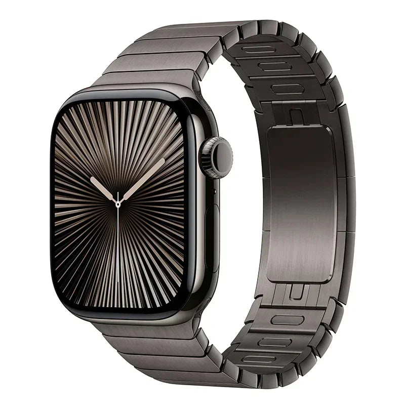 Luxury Titanium Bracelet for Apple Watch Ultra 2 Band 49mm 45mm 44mm 46mm Business Strap for IWatch Series 10 9 8 7 6 5 4 Se 3 2