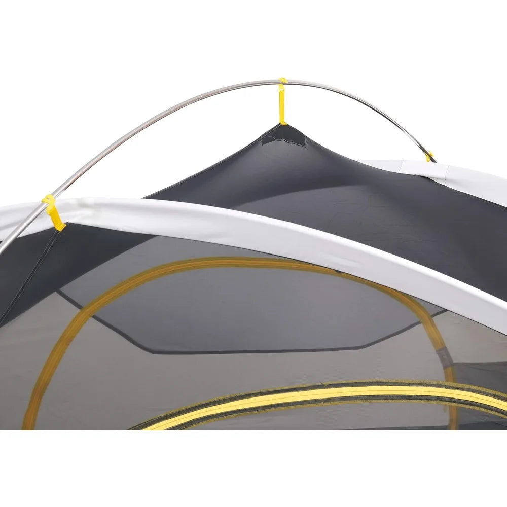 Sierra Designs Nomad 4-Person Tent with Dual Doors and Two Vestibules - Luxury Camping and Festival Shelter with Included Burrit