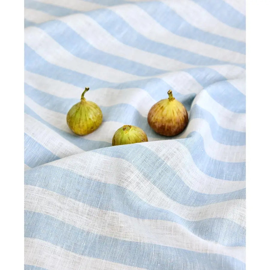 Linen Placemats Set of 4 Sorrento Stripe Blue and White Placemats 14 x 19 Inch 100 Pure Linen Place Mats for Winter, Spring, Eas