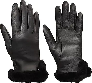 Women's Sheepskin Leather Gloves with Touchscreen Conductive Palm Technology for Enhanced Comfort and Functionality