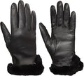 Women's Sheepskin Leather Gloves with Touchscreen Conductive Palm Technology for Enhanced Comfort and Functionality