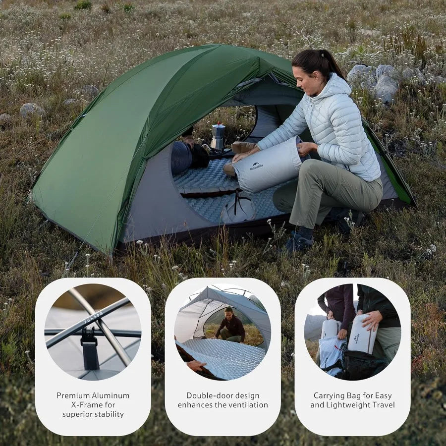 4 Season TentWaterproof 2 Person Backpacking Tent Four Season Tents for Cold Weather Winter Camping