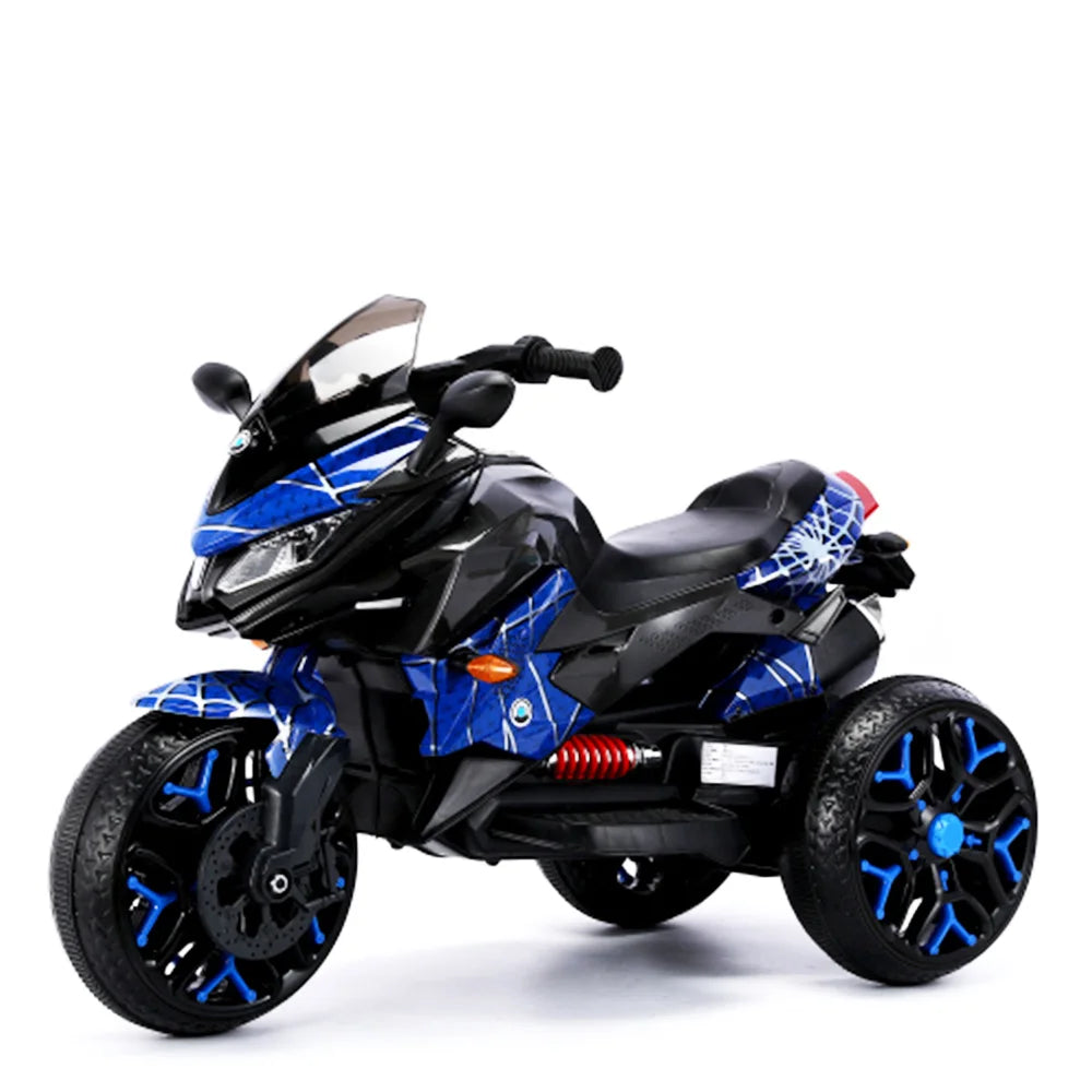 Kids Motorcycle Ride-On Motorcycle 3-Wheels Battery Powered Motorbike MUSIC MP3 Rechargeable 12 V kids PU seat Training Wheels