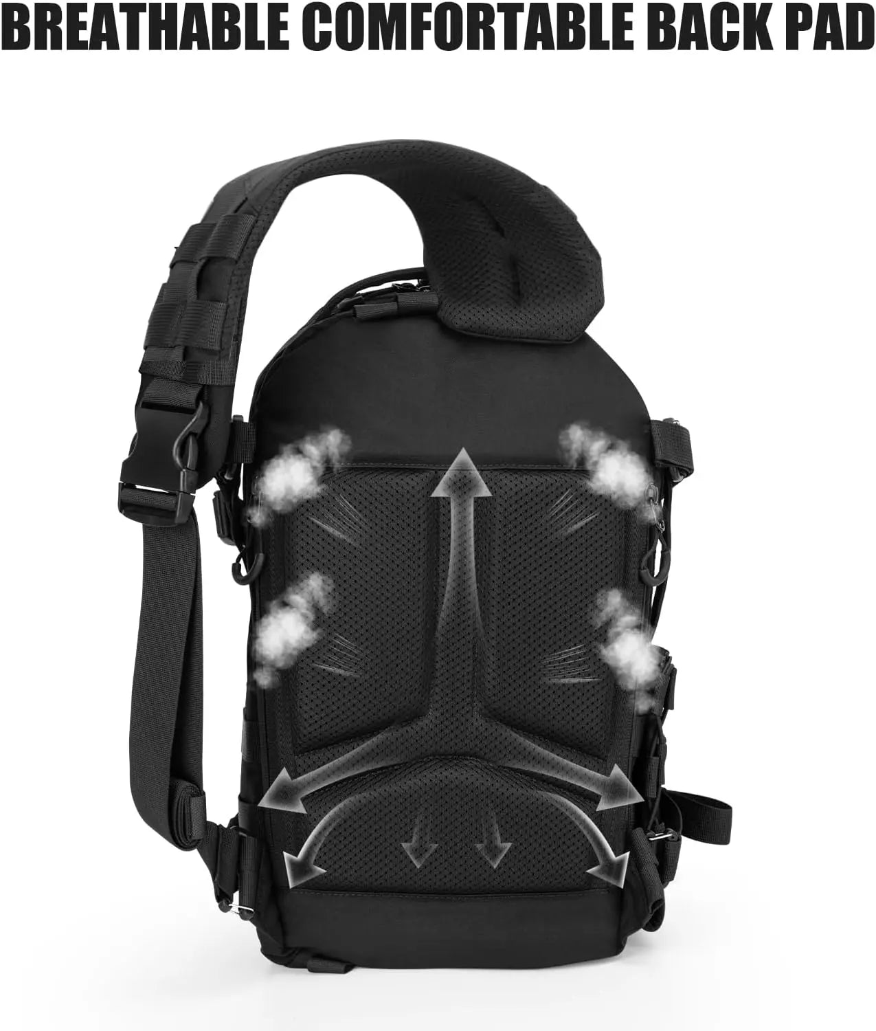 Tactical Sling Bag for Men: Everyday Carry Gear 12L EDC CCW Concealed Carry Sling Bag 2-in-1 Shoulder Bag Backpack