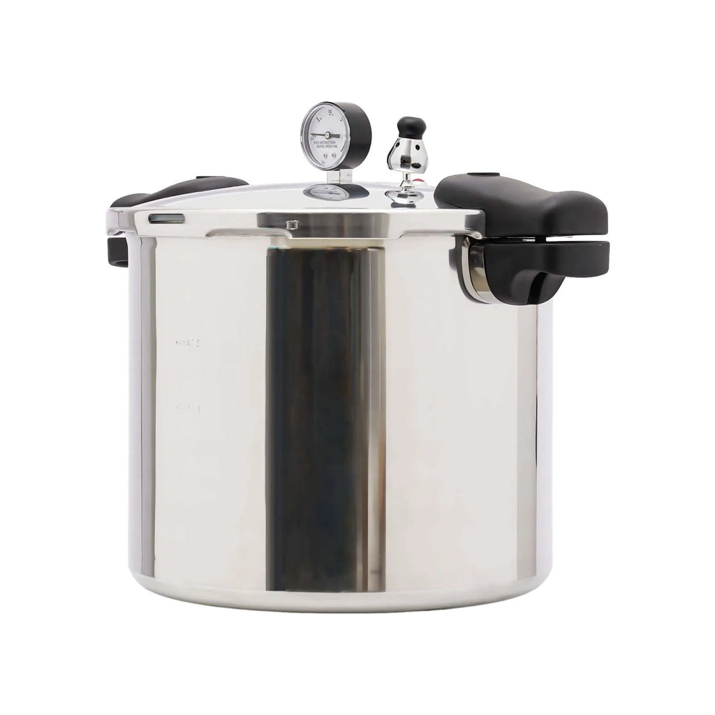 22L/23qt 90Kpa Pressure Canner And Cooker With Pressure Gauge Explosion Proof Safety For Apartment Living, Camping, Motor Homes