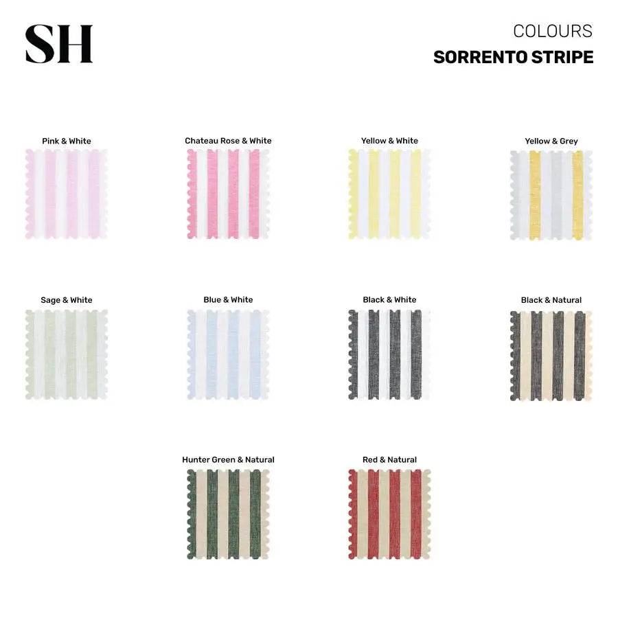 Linen Placemats Set of 4 Sorrento Stripe Blue and White Placemats 14 x 19 Inch 100 Pure Linen Place Mats for Winter, Spring, Eas